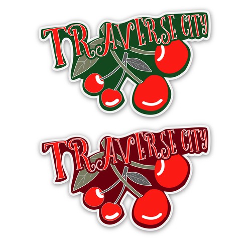 Cherry-Themed Sticker Designs