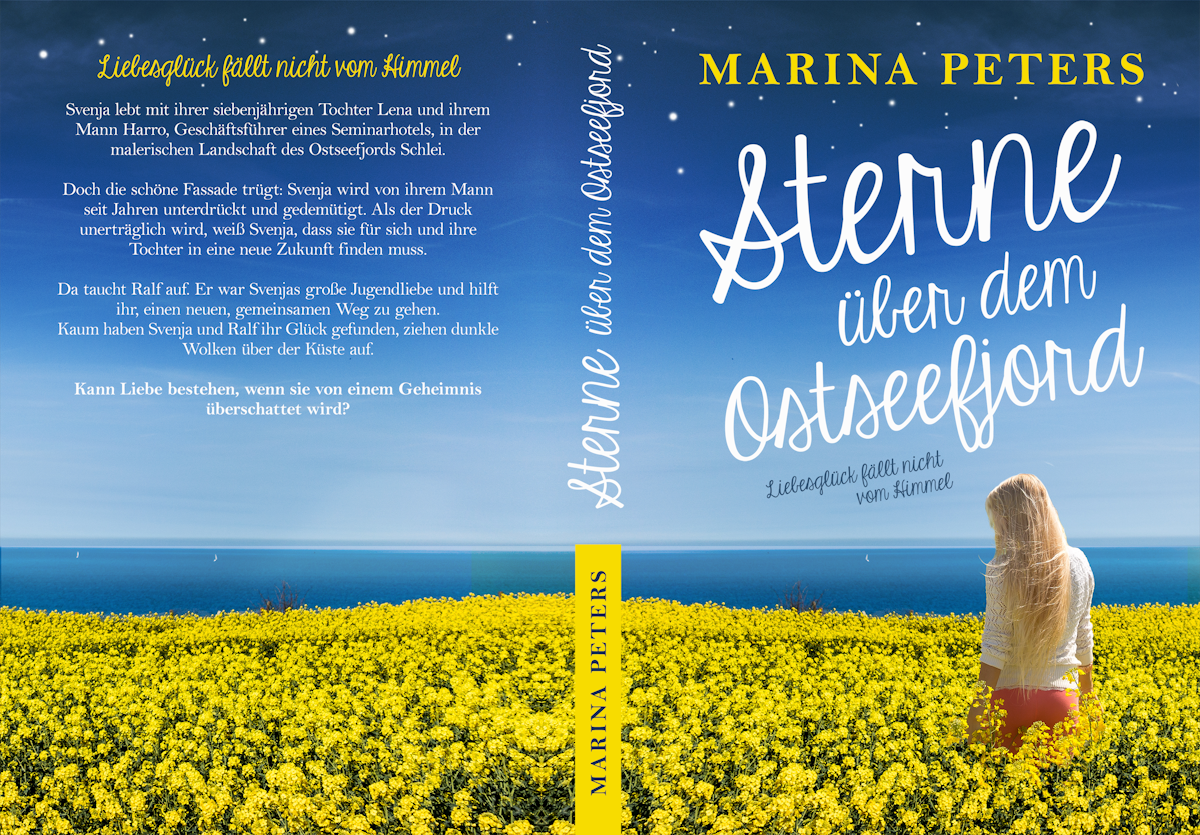 Cover design für Liebesroman / love novel "Sterne über dem Ostseefjord"