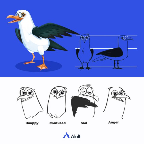 make a design mascot seagul