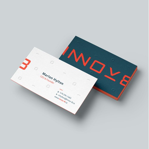 Business card design for Innov-8
