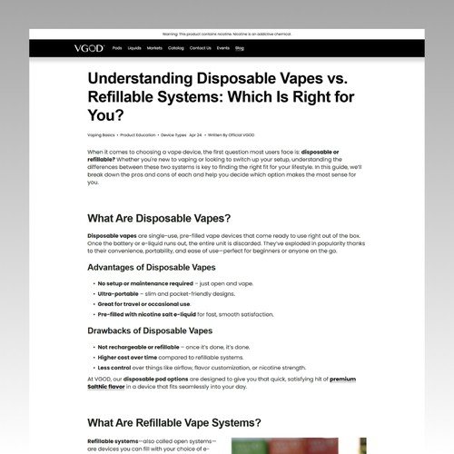 3 Month Website Retainer for Offical VGOD