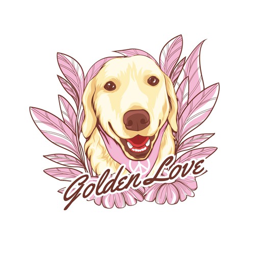 Golden Retriever Tshirt Design