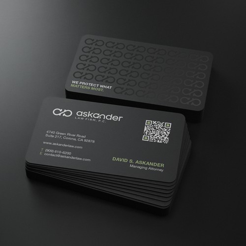 SPOT UV business card