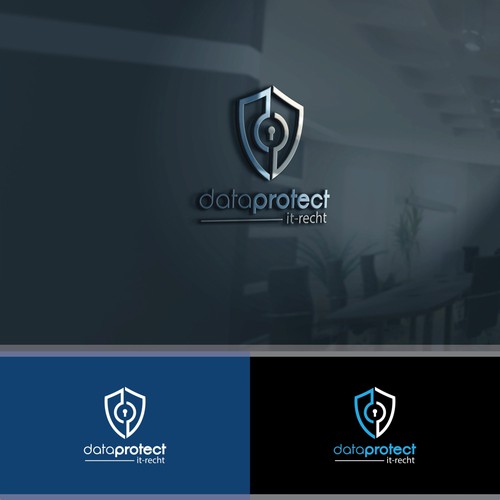 Bold and professional logo concept for dataprotect