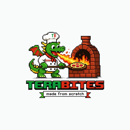 Pixelated and fun logo concept for TeraBites