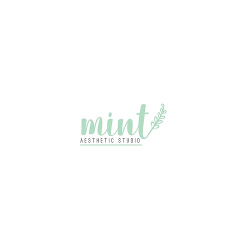 Luxurious mint spa logo design