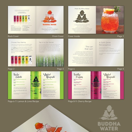 Booklet Design for "Buddha Water"
