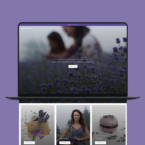 Seafoam Lavender Shopify Website Design
