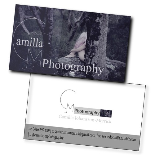 create a business card for photographer