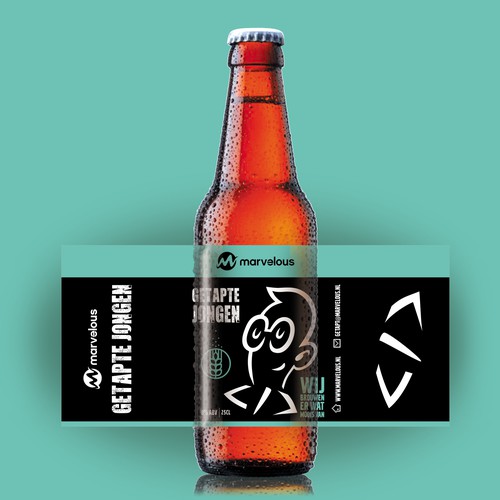 Beer bottle label for original client gifts