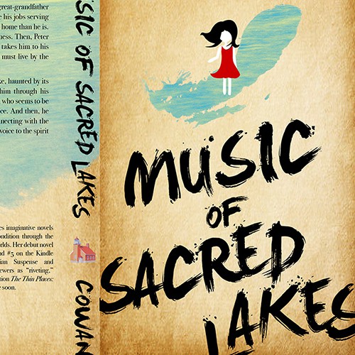 Create a Book Cover for Music of Sacred Lakes, a Literary Supernatural Novel by Laura K. Cowan