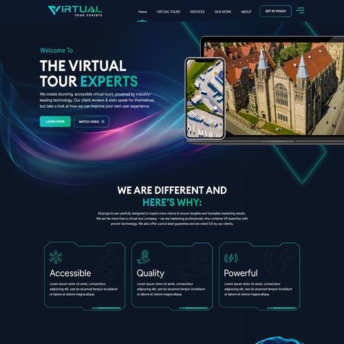 Website redesign for virtual tour company - based on current style