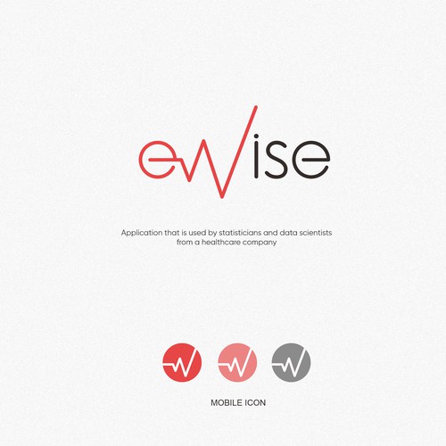 eWise - Logo for a web application used in healthcare domain