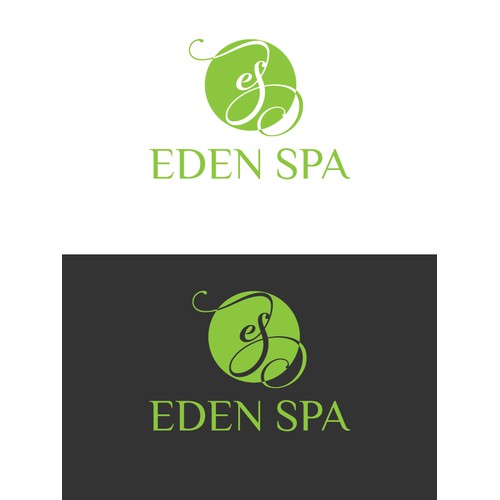 Create an inspiring logo for a natural skin car product like, Eden Spa