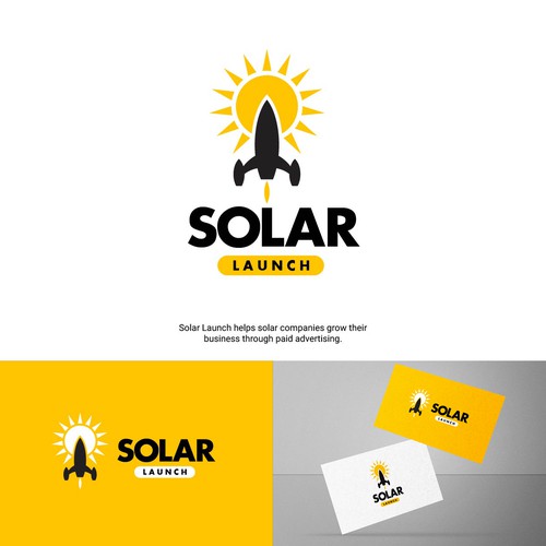Bold logo for solar marketing company