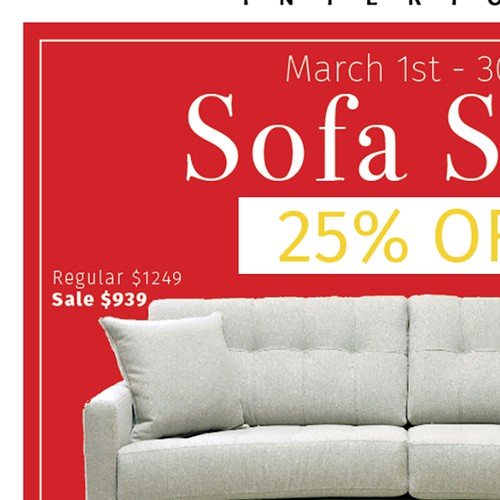 Newspaper ad for Sofa Sale