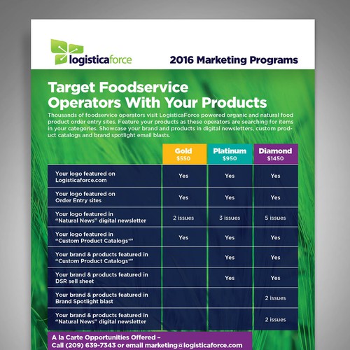 2016 Marketing Programs Flyer