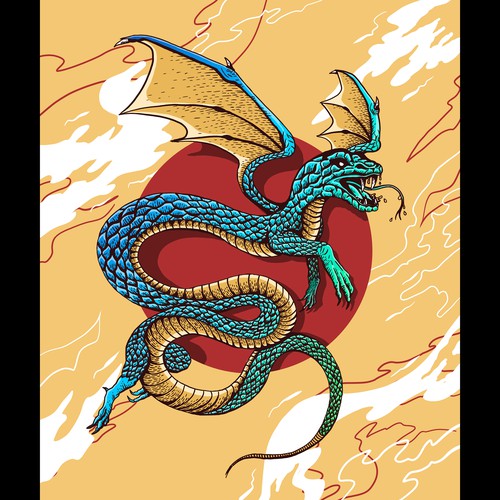 Dragon & Snake illustration