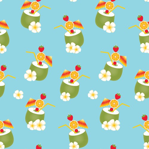 Cocktail pattern for Hawaiian-esque shirts