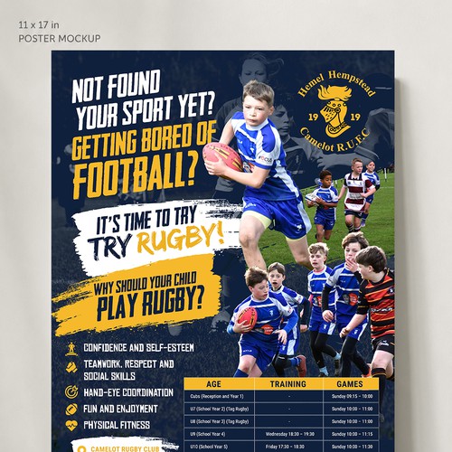 Rugby theme poster