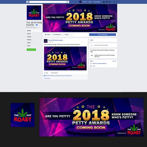 Award function facebook cover design