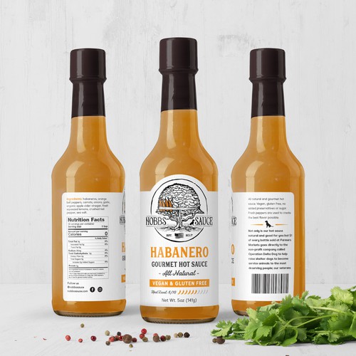 Packaging design for a hot sauce label