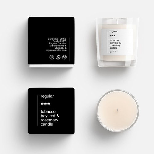 Product Packaging - Regular A** Candles 
