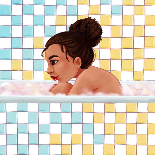 Girl in a bathtub