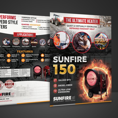 Double-Sided Flyer for Sunfire Radiant Heaters