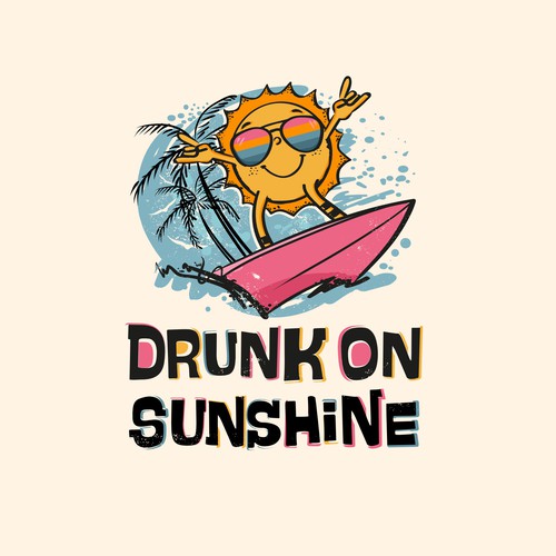 Retro Sunshine logo for new merch company