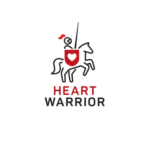 Heart warrior logo