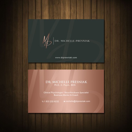 Modern Yet Warm Business Card Design for a Psychologist