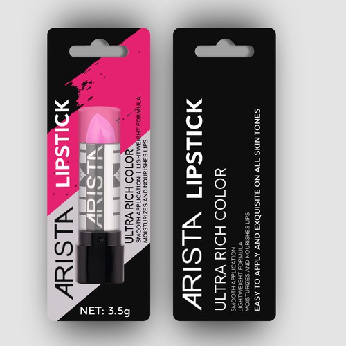 Arista lipstick Blister Pack Design