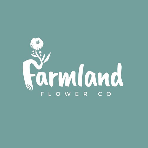 Organic logo concept for flower farmer
