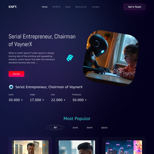 🚀 NFT Marketplace Website UI – Sleek & Modern Desig