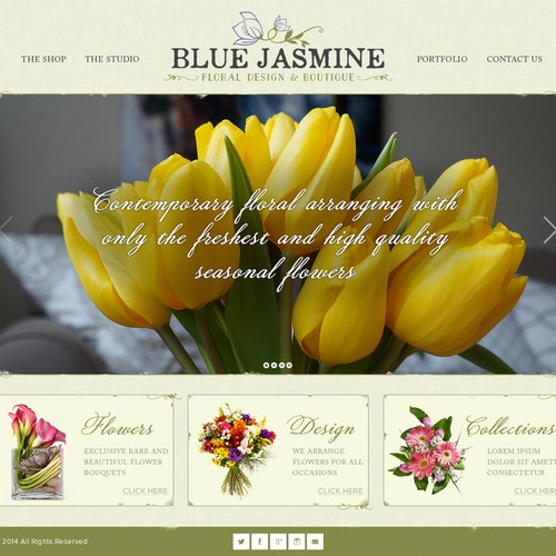 BLUE JASMINE - Floral Design & Boutique Website Design Contest