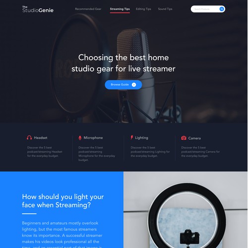 Winning Design of Modern website design for Studio Genie