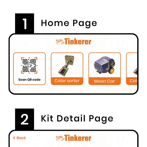 Tinkerer App design ui
