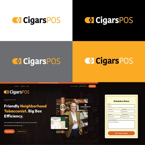 Modern logo design for CigarsPOS tech company