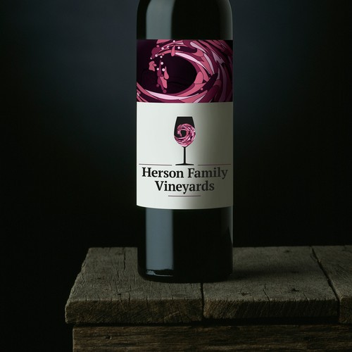 Herson Family Vineyards Wine label