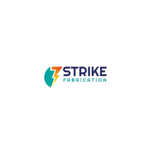 The 'STRIKE FABRICATION' logo is designed for welding work and to assist industrial businesses.