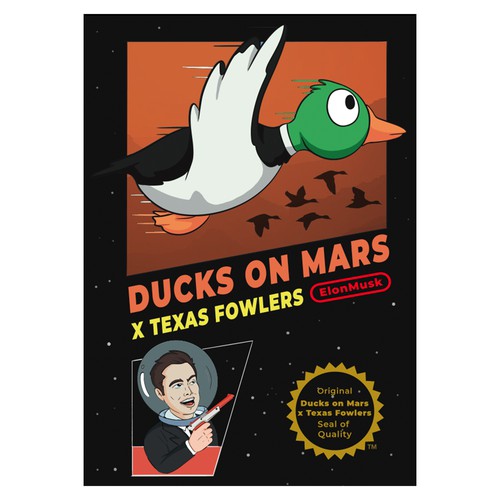 ducks on mars t-shirt