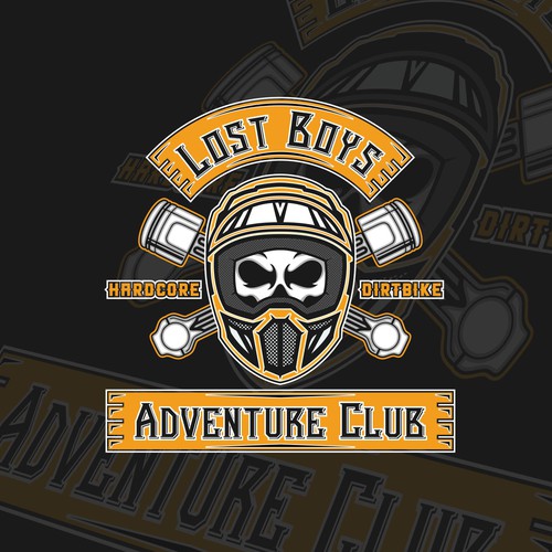 Hardcore dirtbike club logo design