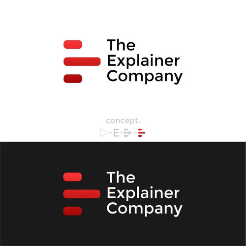 The Explainer Company with concept like play button.