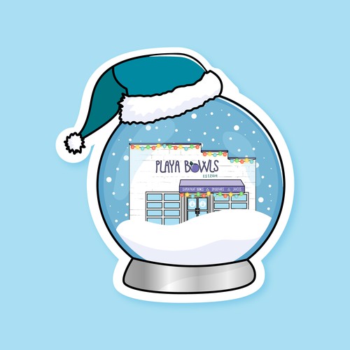 Christmas sticker design
