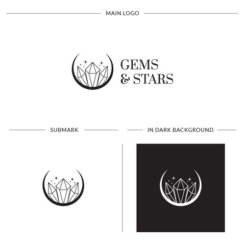 Logo Design Concept for Gems and Stars