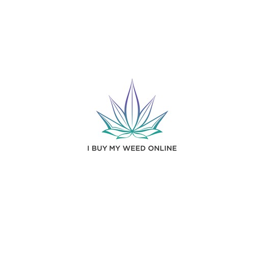 A cannabis leaf and lotus flower in one sexy logo