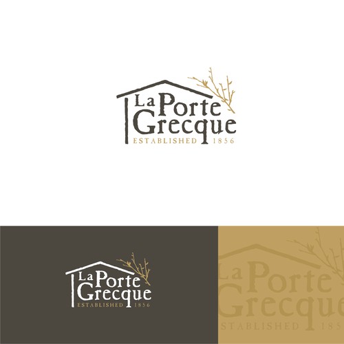 Help Restaurant La Porte Grecque  (translated: the greek door) with a new logo