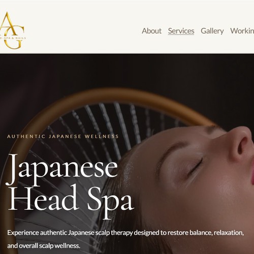 web development and design of Japanese Head Spa