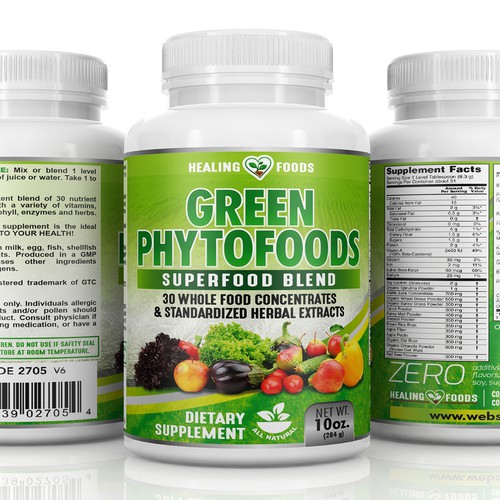 GREEN PHYTOFOODS LABEL DESIGN